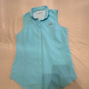 Columbia Aqua Sleeveless Top